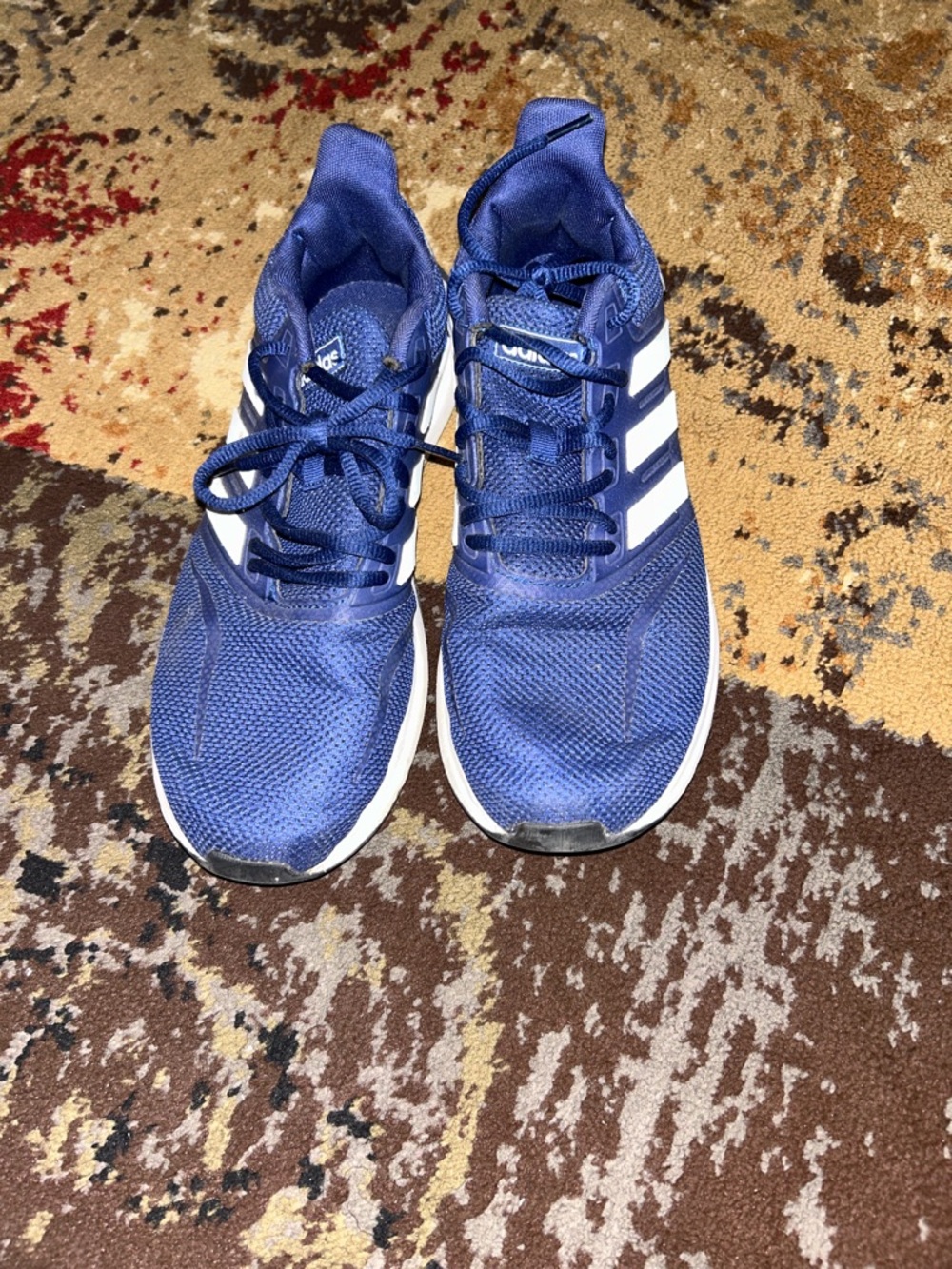 Adidas Navy Blue Running Sneakers with White Stripes Adidas Runfalcon running